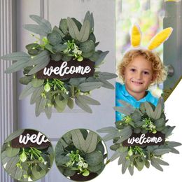 Decorative Flowers Artificial Flower Basket Wreath Wall Decoration Front For Door Living Room Centerpieces Tables