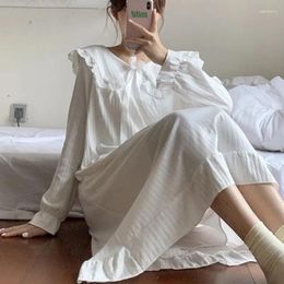 Women's Sleepwear Lace Nightdress Women Fashion Long Sleeve Nightgown Court Style Princess Sleepshirt Spring Nightwear Home Dressin Gown