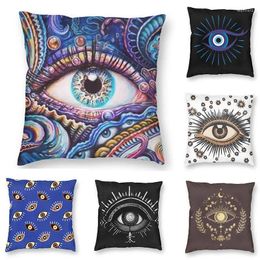 Pillow 45x45cm Case Evil Eye Black Art Cover Mystery Spirit Pillowcase Sofa Car Home Decor