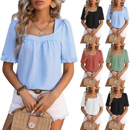 Women's T Shirts Chic Striped Shirt For Women: Comfortable & Stylish - Bright Colours Matching Necklace Ideal Casual Formal Occasions
