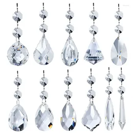 Garden Decorations Crystal Chandelier Prisms Replacement Pendant Parts Suncatcher Hanging Crystals Beads For Wedding Decoration