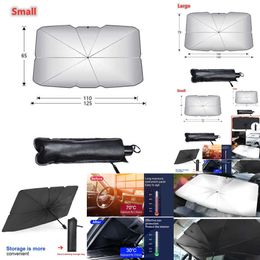 2024 2024 Car Sunshade Umbrella Car Front Window Sunshade Cover Car Sunshade Cover Car Windshield Protection Accessories