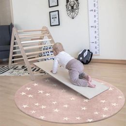 Carpets Cute Cartoon For Living Room Nordic Style Bedroom Decor Round Carpet Fluffy Soft Children Floor Mat Large Area Plush Rug