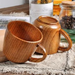 Mugs Handmade Wooden Cup Drinking Natural Tea Coffee Beer Drinkware Travel Teaware Home Kitchen Gift