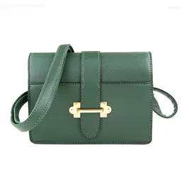Shoulder Bags Fashion Solid Color Green Square Messenger Women PVC Bag Student Trendy Style Top Quality