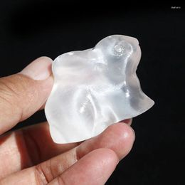 Decorative Figurines 1 Pcs 1.7 Inches Polished Natural Selenite Stone Gypsum Animal