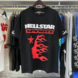 Hellstar Top Designer Luxury Pop Fashion High Street Hip Hop Cotton Casual Sports Short sleeve T-shirts and shorts Alphabet Top prints for men and women