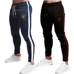 Spring Autumn Gyms Men Joggers Sweatpants Sik Silk Mens Trousers Sporting Clothing The High Quality Bodybuilding Pants 240412