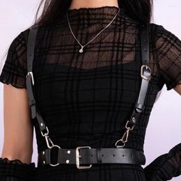 Belts Women Fashion Leather Harness Waist Belt Studded & Buckle Decor Punk For Daily Life Gothic Clothing Accessories