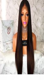 100 Brazilian Virign Remy Human Hair 1026 inch STOCK Silky Straight African American Glueless Full Lace Wig Front3757498