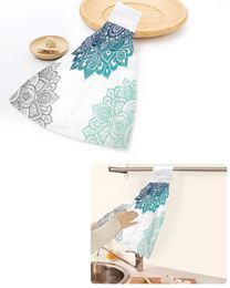 Towel Mandala Gradient Hand Towels Home Kitchen Bathroom Dishcloths With Hanging Loops Quick Dry Soft Absorbent