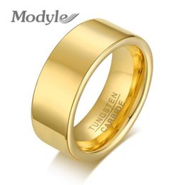 Modyle Cool Man Tungsten Carbide Rings 8MM High Polished Gold Colour Male Anel Alliance Anniversary Gifts Y01223673843