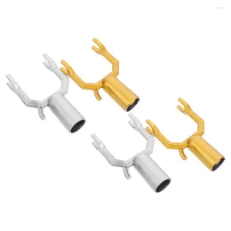 Hangers 4 Pcs Clothes Pole Fork Parts Rail Aluminum Alloy Accessories Replacement Home Rod Connector Household Supplies Connectors