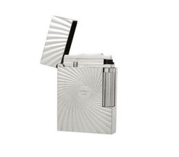 ST lighter Bright Sound Gift with Adapter luxury men accessories silver color Pattern Lighters 159751590