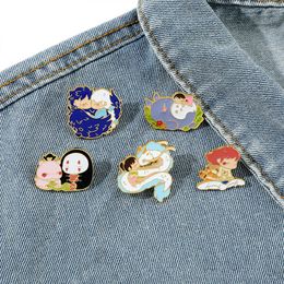 Japanese childhood characters brooch Cute Anime Movies Games Hard Enamel Pins Collect Cartoon Brooch Backpack Hat Bag Collar Lapel Badges