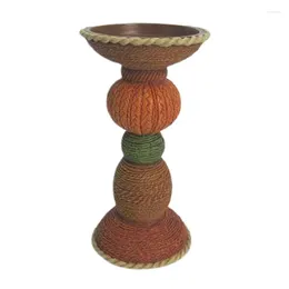 Candle Holders Imitation Rope Holder Resin Retro Candlestick Home Coffee Table Decorations Centrepiece For Dining Wedding Living