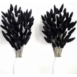 Decorative Flowers Black Pampas Flower Bouquet Bohemian Table Decor Dried Wedding Home Country Party
