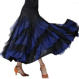 Stage Wear Wide Hem Long Skirt Waltz Dance Dress Ballroom Practise Clothes Performance Racing Suit