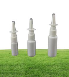 50pcslot 10ml 15ml 20ml 30ml 50ml White Empty Plastic Nasal Spray Bottles Pump Sprayer Mist Nose Spray Refillable Bottle1052881