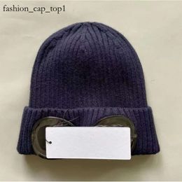 Designer CP Beanie Caps Men's Luxury Ribbed Knit Lens Hats Women's Extra Fine Merino Wool Goggle Beanie Men Women Street Popular Cold Proof Fashion Hat 8593