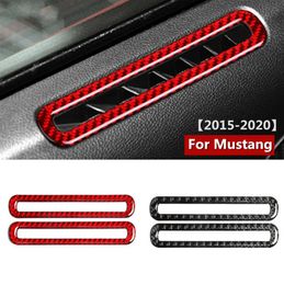 Car Interior Carbon Fiber Car Door Air Conditioner Outlet Vent Stickers for Ford Mustang 20152020 Car Styling Accessories4377219