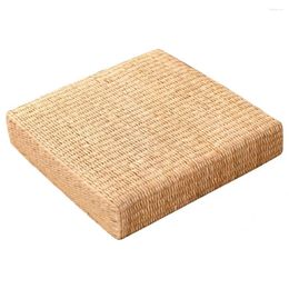 Pillow Useful Straw EPE Sponge Handcrafted Square Japanese Style Flat Seat Floor Elastic