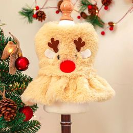 Dog Apparel Winter Pet Clothes Christmas Costume Warm Clothing Dress Puppy Cat Yorkshire Pomeranian Poodle Bichon