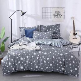 Bedding Sets Gypsophila Stars Printing Winter Set Duvet Cover Bed Flat Sheet Pillowcase Bedroom Supplies