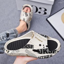 Slippers 2024 Summer Home Men Fashion Indoor Beach Non-Slip Soft Sole Slip-On 4cm Thick Bottom Platform Casual Shoes