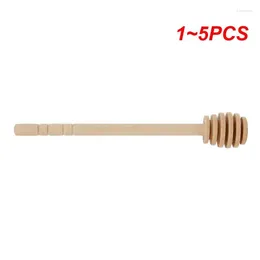 Spoons 1-5PCS Multifunctional Kitchen Tools Durable Honey Stirrer Actual High Quality Wooden Coffee Stick Spoon