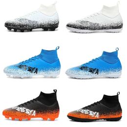 Football Boots Womens Mens High Top AG Soccer Cleats Youth Anti Slip Professional TF Training Shoes