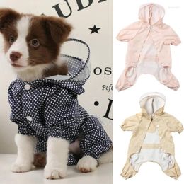 Dog Apparel Waterproof Pet Jumpsuit Overalls For Small Medium Dogs Puppy Cat Raincoat Dot Print Macotas Clothes Pomeranian Rain Coat