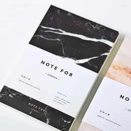 Pages Note For Silence Book Marble Designs Empty Page Notebook Diary School Office Supply Stationery Carnet Cuaderno Gift