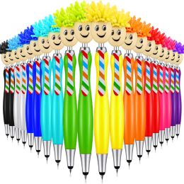 Pens 20Pcs Cute Mop Head Ballpoint Stylus Pen Screen Cleaner 3in1 Duster Office School Stationery Gift