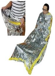 Emergency Survival Mylar Thermal Reflective Cold Weather Shelter Tube Tent Emergency Sleeping Bag Kit8232762