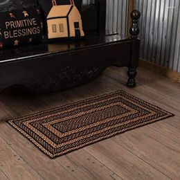 Carpets Oval Jute Rug For Living Room Rustic & Lodge Flooring-Tea Cabin Green Bedroom Home Decor