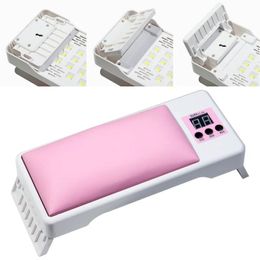 2024 Hand Pillow Nail Dryer UV/LED Light Digital Display Foldable Timer Quick Drying Manicure Phototherapy Lamp Nail Tools for Hand Pillow