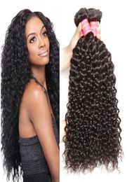 Unprocessed Indian Human Remy Virgin Hair Jerry Curly Hair Weaves Hair Extensions Natural Colour 100gbundle Double Wefts 3Bundles4027769