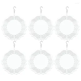 Decorative Figurines 6Pack 8 Inch Sublimation Wind Spinner Blanks 3D Spinners Hanging For Christmas Garden Decoration Easy To Use