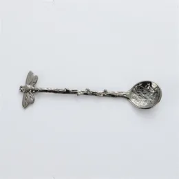 Spoons Hammer Pattern Craft Coffee Dessert Vintage Bee Round Spoon Table Decoration Creative Modeling Kitchen Tableware