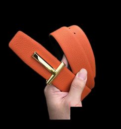 Belts 2022 Designer Tom Belt Men Clothing Accessories Business Big Buckle Fashion Women High Quality Genuine Leather Waistband Wit2266480