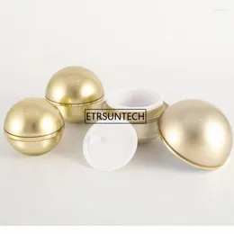 Storage Bottles 50pcs Sphere Cream Container Golden Jar 15g/30g/50g Cosmetic Acrylic Smaple Pot Ball Bottle Empty Women Beauty Tool F2316