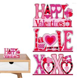 Party Decoration Valentine's Day Table Top Sign Valentines Centrepiece 3pcs Letter Decor For Wedding