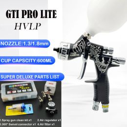 Guns 2023 New High Quality Spray Gun Gti Pro Painting Gun 600cc Paint Gun Plastic Cup Te20 1.3/1.8mm Nozzle Air Spray Gun Airbrush