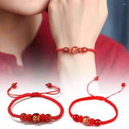 Party Favor Chinese Style Dragon Bracelet 2024 Year Lucky Red Rope Xmas Near Gift