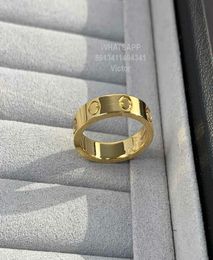 Band Rings 18K 36mm love ring V gold material will never fade narrow ring without diamonds luxury brand official reproductions Wi9705952