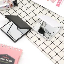 Led Makeup Mirror With Light 1x 2x Magnifying Small Pocket Portable Travel Black White Foldable Cosmetic Vanity Mirrors