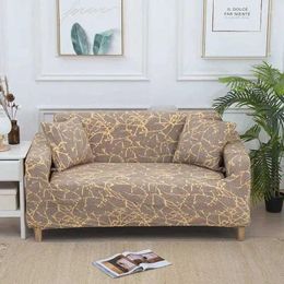 Chair Covers Dustproof Elastic Sofa Cover Polyester Fiber Furniture Couch Protector Living Room Decoration Light Tan