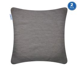 Pillow FabritonesThrow Covers Set Of 2 Square 18x18 Inches Grey Decor Embroidery Cover For Couch Bed Sofa