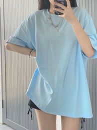 Senior Designer Design Solid Color T-Shirt, Summer Loose Slim Slim Shortevered Top, Ins Trendy Brand